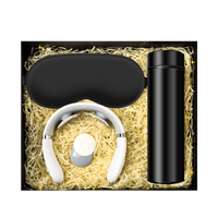 Logo de marque Coffret cadeau Tasse de contrôle de la température blanche avec massage du cou/de la colonne cervicale et cache-oeil pour cadeau promotionnel pour femme