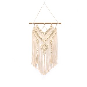 Sofisticado Bohemio Vintage Colgante de pared Lujoso Cuerda de algodón Tapiz blanco personalizado Opulento-Antiguo Hogar Gema Art Deco Metal - Product Image 2