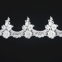 Dentelle brodée soluble dans l'eau 100 % polyester de luxe, fabricant d'accessoires de broderie pour robes de mariée pour enfants et femmes, DIY