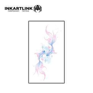 Autocollant de tatouage temporaire en aquarelle <span class=keywords><strong>Poisson</strong></span> <span class=keywords><strong>rouge</strong></span> <span class=keywords><strong>Poisson</strong></span> koi porte-bonheur Art corporel pour femmes Vente en gros Tatouage factice imperméable <span class=keywords><strong>Achat</strong></span> en gros - Product Image 3