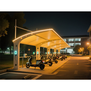 Structure de tension de taille personnalisée Carports Pare-soleil anti-pluie pour les parkings extérieurs - Product Image 3