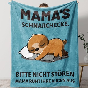 Purple Sloth Sleeping Gray Pillow <b>Flannel</b> Blanket Throw Blanket Nap Blanket Skin Friendly Reversible for Bedroom Living Room - Product Image 3