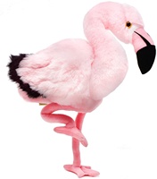 Flamant rose en peluche animal en peluche de 13 pouces avec coussin chauffant flamant rose doux lavande avec flamant rose en peluche chaud au micro-ondes de blé humide
