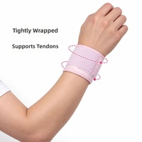 Attelle de poignet sportive élastique en fibre de polyester, anti-entorse, conception enveloppante, compression réglable, fermeture auto-agrippante, soutien