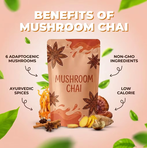 Chai de Hongos con 6 Hongos Adaptógenos: Melena de León, Cola de Pavo, Shiitake y Reishi para Mejorar la Concentración, la Digestión y la Inmunidad OEM - Product Image 3
