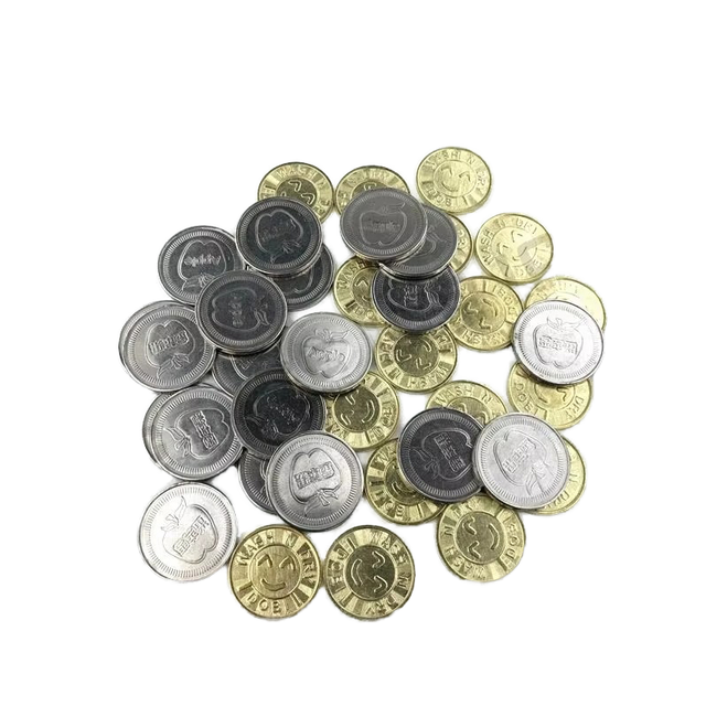 Wholesale Custom Arcade Tokens Metal Game Coins Stainless Steel Brass Logo Embossed Tokens for Amusement Arcade Machine