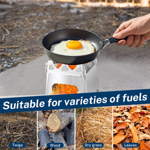 Maple Bridge Stainless Steel <b>Stove</b> Portable Simple <b>Stove</b> for Picnics, Camping, Barbecues, Windproof, Heating, Ultralight - Product Image 5