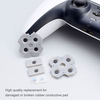 Kit de boutons en caoutchouc souple de remplacement pour manette PS5 DualSense, accessoires de jeu en silicone avec adhésif conducteur