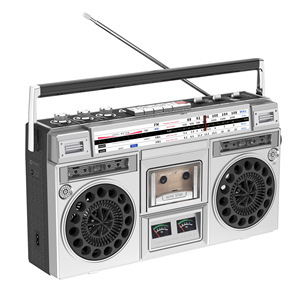 เครื่องเล่นเทปคาสเซ็ตแบบย้อนยุค, วิทยุ AM FM SW ช่องเสียบ USB TF บูมบ็อกซ์แบบชาร์จไฟได้ สำหรับตั้งแคมป์ ของขวัญ - Product Image 1