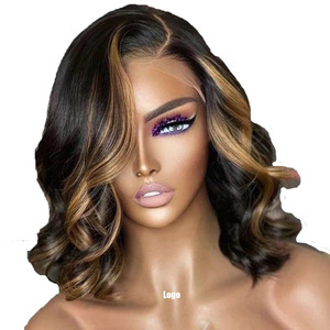 Vente Flash Perruque Courte Bouclée <span class=keywords><strong>Dégradé</strong></span> Marron <span class=keywords><strong>Cheveux</strong></span> Ondulés Moelleux et Doux Style Brésilien Vietnamien en Stock - Product Image 3