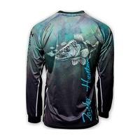 Chemises de pêche amusantes à col rond OEM, sublimation, nouvelle chemise de pêche au bar pour hommes