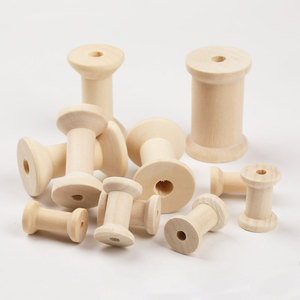 Natural Wood Spool Handmade Solid Wood <b>Retro</b> Craft Supply For DIY <b>Decorations</b> And Winding Coil - Product Image 3