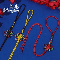 Hiasan Gantung Sachet Berbentuk Bunga Enam Daun, Warna-Warni, Buatan Tangan, Motif Simpul Cina, Bahan Nilon B-Line, Grosir Zhejiang, Kualitas Bagus
