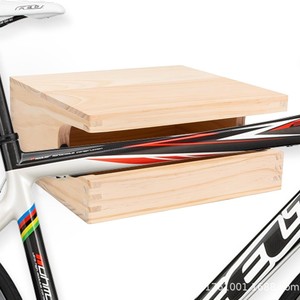 IRONDONKEY Bike in <span class=keywords><strong>legno</strong></span> massiccio appesa a <span class=keywords><strong>parete</strong></span> per interni portaoggetti per bici da casa per interni con supporto per biciclette da strada - Product Image 3