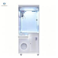 Machine à griffes minimaliste blanc pur, armoire métallique unie sans autocollant, logo personnalisable, machine d'arcade de luxe pour mariages et événements
