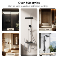 Robinet de douche numérique à 4 fonctions 4312 avec affichage à touches de piano, tendance et luxueux, pour projets de design de salles de bain haut de gamme