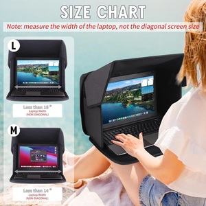 Bolsa para portátil duradera de 16 <span class=keywords><strong>pulgadas</strong></span> con parasol, cubierta de pantalla de privacidad antideslumbrante plegable para trabajo al aire libre - Product Image 2