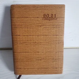 Notebook planejador de diário de couro a5, atacado, capa macia, livro de 365 dias, datado 2021, planejador diário, agenda com suporte de caneta