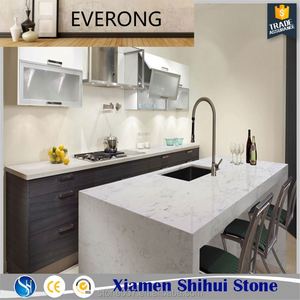 Good Price White Rice <strong>Quartz</strong> <strong>Countertop</strong> with Grey <strong>Veins</strong> - Product Image 2