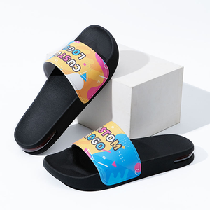Pantoufles Homme Personnalisées Logo Mousse à Mémoire Confort Coussin d'Air Chaussons de Sport Sandales Design pour Hommes - Product Image 1