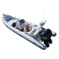 Hypalon Aluminum Rib Inflatable Boat with Motor, Military
