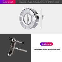 Kit d'outils de réparation de vélo combiné Modèle 34 : Clé à rayons, Kit de démontage de chaîne et de pignon, et Kit de démontage d'axe central