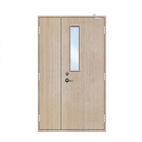 Porte coupe-feu en bois, porte en bois ignifugée avec âme isolante pour la sécurité des bâtiments commerciaux