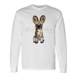 T-shirt a maniche lunghe con stampa cane selvatico africano - Categoria Promozionale - Product Image 1