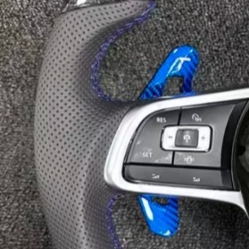 Volant en fibre de carbone automobile adapté aux <span class=keywords><strong>Volkswagen</strong></span> <span class=keywords><strong>Golf</strong></span> 6 <span class=keywords><strong>Golf</strong></span> <span class=keywords><strong>7</strong></span> <span class=keywords><strong>7</strong></span>.5 MK6 MK7 MK8 GTI GTD <span class=keywords><strong>GTE</strong></span> R Tiguan Passat DSG CC - Product Image 3