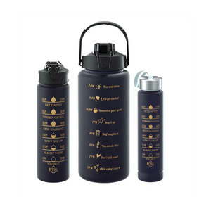 Botol Minum PC Tiga Bagian, Kapasitas Besar, Motif Gradasi Es, Portable, untuk Olahraga - Product Image 5