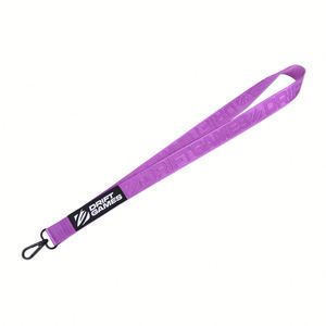 Custom Made Fabric Jacquard Nylon Woven Thick Neck Strap Double Layers Logo Embroidery <b>Lanyard</b> for Id Card Holder - Product Image 1