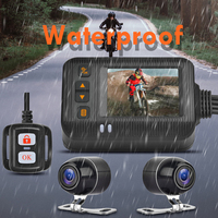 Caméra de tableau de bord pour moto CPT étanche à double objectif avant/arrière 1080P Full HD avec écran IPS et contrôle à distance via application WiFi