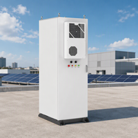 Armoire de batterie DC extérieure 86kWh/100kWh LiFePO4 IP55 à refroidissement par air, 8000 cycles, système de stockage d'énergie C&I avec protection incendie