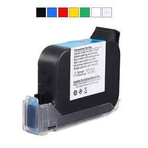 42ML TIJ2.5 45A Handheld Impressora Jato de tinta de Codificação Cartucho de Tinta À Base de Água de secagem Rápida Azul branco Preto