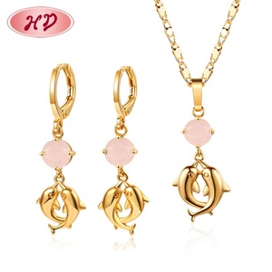 Sommer Neuzugang beliebter Schmuck amerikanisch 18k Zirkon vergoldet Schmuck-Sets für Kinder - Product Image 3