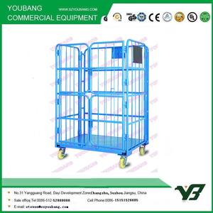 <span class=keywords><strong>Heavy</strong></span> <span class=keywords><strong>Duty</strong></span> 4 roues entrepôt industriel logistique camion chariot chariot acier U bateau plate-forme 300kg capacité de charge poudre - Product Image 4