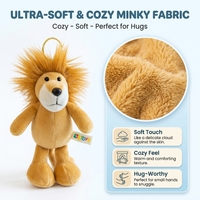 Porte-clés en peluche lion mignon, prêt à être expédié, pendentif animal de la jungle, breloque de sac, accessoire Kawaii CE EN71