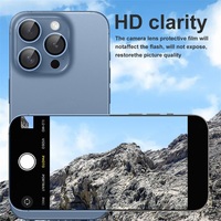 Vente en gros d'anneau métallique de couleur originale Film de protection d'écran d'objectif d'appareil photo en verre trempé pour les modèles iPhone 13 Pro 14 Pro 15 Pro Max