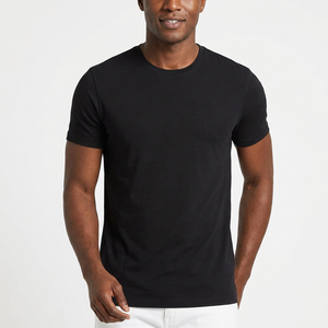 T-shirt à manches courtes pour homme, col rond, couleur unie, jersey, vêtements décontractés - Product Image 1