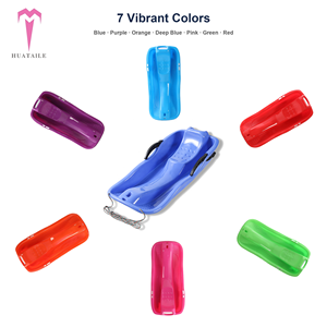 Toboggan d'été sans neige, 6 couleurs, toboggan en plastique pour enfants avec frein pour la plage, le désert, l'herbe, jouet d'extérieur robuste en HDPE, capacité 120 kg - Product Image 3
