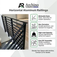 Sistem Pegangan Balkon Aluminium Lapis Bubuk Tugas Berat Grosir untuk Luar Ruangan Villa DIY Bersertifikasi TUV