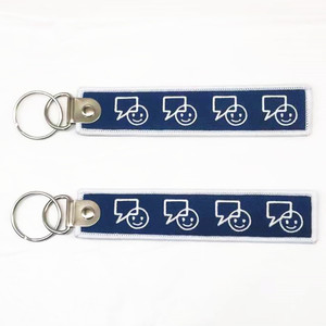 Porte-clés tissé personnalisé avec logo 3D brodé, certifié usine, pour promotion - Product Image 3
