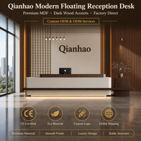 Qianhao - Mobilier de bureau commercial de luxe léger de style médiéval haut de gamme en MDF, ensemble complet pour restaurant, salon, réception