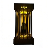 Présentoir de bouteille de champagne personnalisé avec logo, cage à bouteille VIP avec éclairage LED pour boîte de nuit, bar lounge, fête