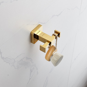 Single Brass <strong>Coat</strong> <strong>Hook</strong> with Brushed Gold Finish Hotel Wall Hanging <strong>Hooks</strong> for Bathroom Clothing Free Punching Single <strong>Coat</strong> Hanger - Product Image 5
