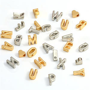 Venta al por mayor aleación letra encantos 26 alfabeto plata oro joyería colgantes para mujeres DIY pulsera collar hacer accesorios - Product Image 6