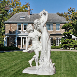 Cuộc sống lãng mạn-Kích thước Apollo <span class=keywords><strong>Daphne</strong></span> tượng Tay Chạm Khắc đá cẩm thạch tự nhiên điêu khắc Thiết kế Châu Âu cho ứng dụng ngoài trời - Product Image 4