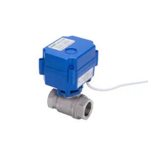 12V DC Motor Electrical Control valve Mini Ball Valve Stainless Steel Motorized Electric 2 way Smart water valve