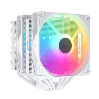 ProArtist E6 Lumière LED colorée 4PIN 12CM Radiateur en tube de cuivre pur 6 caloducs Type double tour Refroidisseur de processeur PWM pour ventilateur de processeur PC