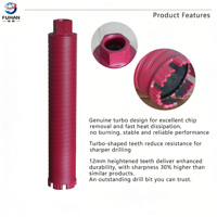 Foret diamanté M35 haute performance pour béton, utilisation humide ou sèche, pour perçage de murs et sols en béton, 18-400 mm, haute vitesse